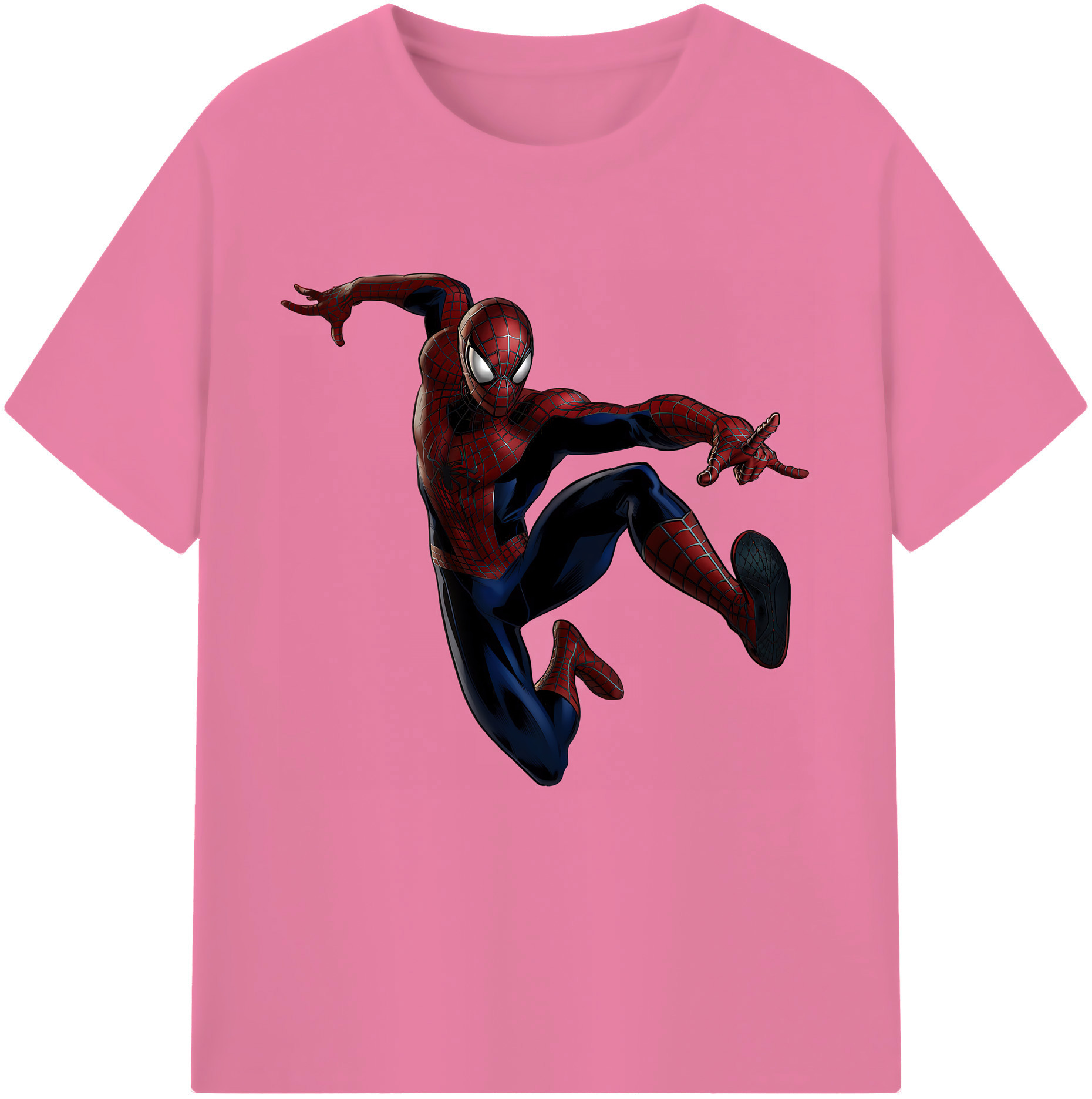 （画像用） Spider Man スパイダーマン 綿100％半袖Tシャツ（フロントプリント）